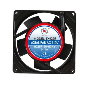 9225 AC 220V 9cm 92x92x25mm 3 pulgadas ventilador de refrigeración manga de metal rodamiento de bolas enfriador de alta velocidad ventilador de ordenador de CPU de flujo axial