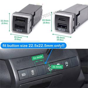 DC12V TYPE-C PD <span class=keywords><strong>USB</strong></span> Автомобильное зарядное устройство для <span class=keywords><strong>Toyota</strong></span> Prado Corolla RAV4 Camry HIACE сотовый телефон - Product Image 2