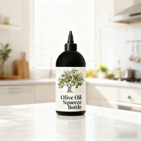 Bouteille souple en plastique HDPE noir mat vert de qualité alimentaire pour huile d'olive, pot à beurre de cacahuète, sauce, 250 ml, 500 ml, 1000 ml