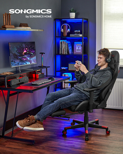 <span class=keywords><strong>SONGMICS</strong></span> <span class=keywords><strong>Chaise</strong></span> de bureau ergonomique à dossier haut Accoudoir élévateur PU <span class=keywords><strong>Chaise</strong></span> de jeu avec repose-pieds - Product Image 3
