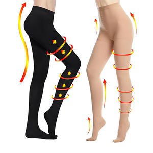 Unisex hoge taille elastische panty's met gesloten teen, 15-21 mmHg gegradueerde opaquette compressie panty's voor dames en heren - Product Image 5