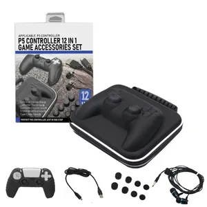 HONSON 12 in 1 Game Accessories set for PS5 Controller Storage Protection Customization Color Box Cover ps5 accessory