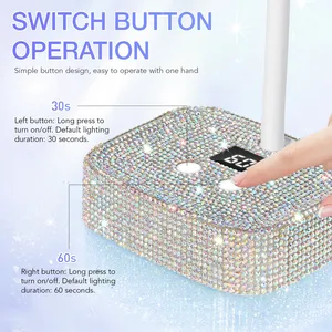 Lampe à ongles UV LED sans fil rechargeable avec capteur automatique, contrôle tactile, flexible à 360 degrés, séchage rapide du gel, lampe de table pour ongles - Product Image 4
