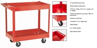 Chariot de rangement à 2 niveaux avec roues de 4 pouces, robuste, en acier inoxydable poli, résistant à la rouille, chariot à outils roulant – Excellent rapport qualité-prix