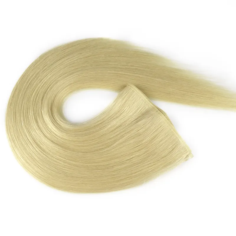 Capelli russi cuticola allineati a doppio disegno remy trame piatte extension capelli umani