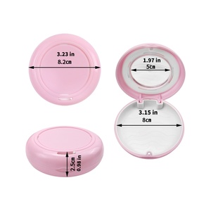Étui pour protège-dents à fixation magnétique, personnalisé avec un support <span class=keywords><strong>de</strong></span> bain pour prothèse dentaire en silicone miroir, étui ultra-fin portable - Product Image 3