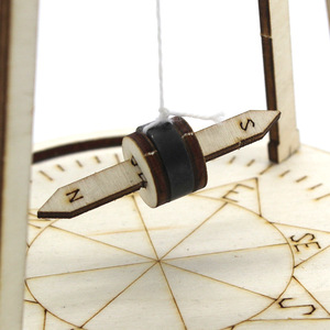Wooden Compass <b>Model</b> <b>Kit</b> For Kids Science Experiment Educational Toy Geometric Shape Manual Assembly 7-9 Years Old - Product Image 3
