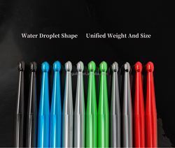 Professional Drummer Practicing Wrist Strength 5a Colorful Custom Water Droplet Shaped <b>Drum</b> Head metal Material DrumSticks Sets - Product Image 6