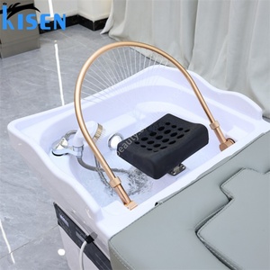 Kisen Advanced No Plumbing Required Head Spa Shampoo Bed with <b>Sauna</b> Massage Table Potable Hair Wash Sink with Fumigated Dome - Product Image 4