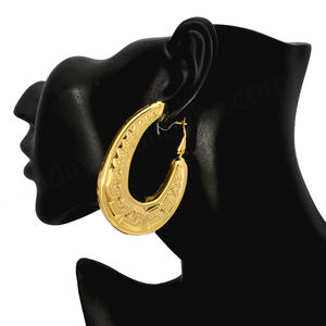 Africa Hips Hop Women Earrings Jewelry Gold Plated Large Drop Earring - Product Image 6