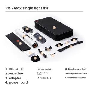 Luz LED de estudio portátil bicolor RX-24TDX de 150W, 3200K-5600K, regulable y flexible para fotografía y video. - Product Image 5