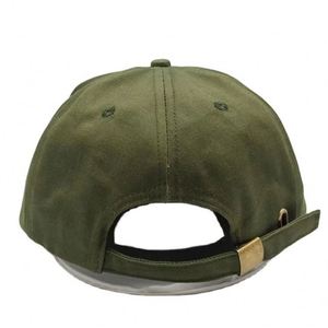 Casquette de papa non structurée à visière plate en coton brodé vintage à 6 ou 5 panneaux avec cordon - Product Image 4