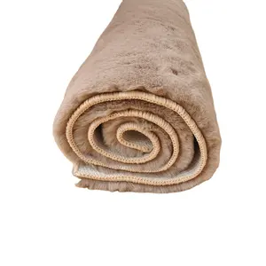 למעלה איכות חלק קצר שיער פרוותי TPR אג"ח מלאכותי ארנב בד פו פרווה שטיחים