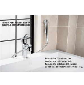 Rociador de <span class=keywords><strong>ducha</strong></span> para mascotas ABS, M22/M24, aireador fijo, herramientas de baño para perros, duchas de mano con desviador para juego de baño y <span class=keywords><strong>ducha</strong></span> - Product Image 3