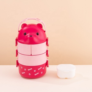 ICEN B09 Enfants Isolé Étanche Chauffant Micro-ondes Cuisine Alimentaire 3 Couches Poignée Portable Sans BPA Boîte À Lunch Chaude Couvercle En Plastique - Product Image 3