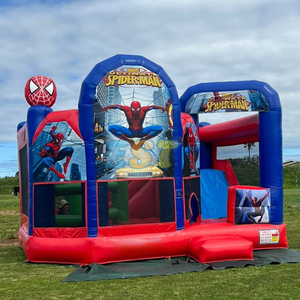 Commerciale di noleggio gonfiabile buttafuori gonfiabile casa di rimbalzo Spiderman castello gonfiabile con scivolo per bambini - Product Image 4