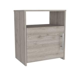 Florian DB 1 estante mesita de noche gris claro madera maciza diseño moderno de lujo para dormitorio o sala de estar muebles para el hogar - Product Image 4