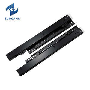 Đồ Nội Thất Hiện Đại Phụ Kiện Cho Nhà Bếp Ăn Phòng Ngủ-Mở Rộng Đầy Đủ 3 Lần Thép Màu Đen Mềm Đóng Đệm Ẩn Ngăn Kéo Trượt - Product Image 1