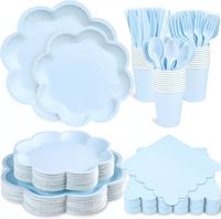 Ensemble de vaisselle en dentelle irrégulière rose, bleu, vert, beige, assiettes en dentelle, tasses en dentelle, serviettes en dentelle pour la décoration d'anniversaire, la décoration de mariage, la décoration de fête