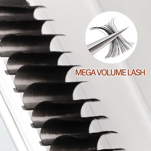 Extensions de cils en nylon vegan de luxe, sans cruauté, longues 16 mm, soyeuses, noires, riches et profondes, avec emballage personnalisable, coffret cadeau - Product Image 4