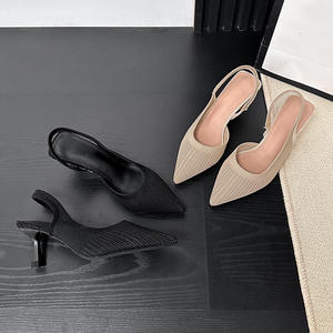 Nueva tendencia de moda de verano: zapatos de tacón alto versátiles para mujer - sandalias cómodas con punta en pico y antideslizantes - Product Image 5