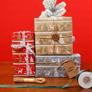 2024 Custom Coated Disposable <b>Christmas</b> Printed 50x70cm 3 Roll a Set Gift <b>Wrapping</b> <b>Paper</b> - Product Image 4