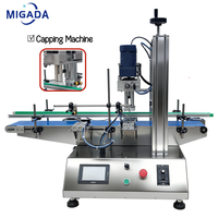 Machine de remplissage et de bouchage automatique à 4 têtes pour liquides, avec étiqueteuse, pour le lavage des bouteilles, l'eau, le shampoing, le savon, la lotion, le jus