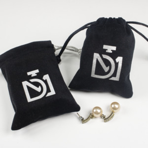 Bolsa de Terciopelo Negro con Cordón, Personalizada y Reciclable, para Envase de Perfume, en Oferta - Product Image 5