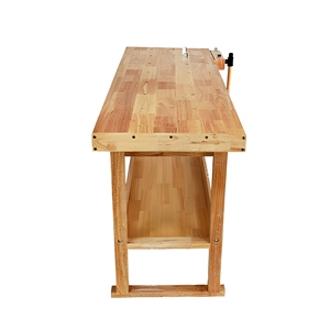 Banco de trabajo de madera resistente con cajones y estante para carpintería y metalurgia - Product Image 2