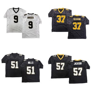 Maillot de rugby vintage pour homme, style cousu, Bobby Hebert, Morten Andersen, Archie Manning, Brees, Sam Mills, tailles S-3XL, livraison rapide - Product Image 1