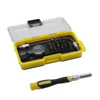 Ensemble de tournevis de précision professionnel de 34 pièces, boîte à outils en plastique, kit d'outils personnalisé, vente en gros Vde