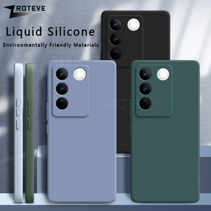 Pour <span class=keywords><strong>Vivo</strong></span> V27 V25 V23 Pro V27e V23e Couverture Arrière Carré Liquide Silicone Coque De Protection V29 Lite En Gros Antichoc Téléphone Cas - Product Image 3