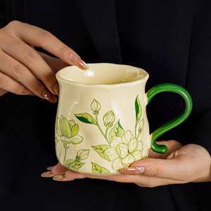 Taza de Cerámica con Diseño Floral de Estilo <span class=keywords><strong>Antiguo</strong></span>, para Agua, Café, Hogar u Oficina - Product Image 4