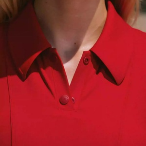 Vestido de Tenis Personalizado Blanco de Secado Rápido con Cuello Polo, Manga Larga, Transpirable, Tejido Ecológico, Traje Deportivo Suave para Fitness - Product Image 3