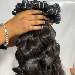 Extensions de cheveux naturels ondulés de 16 pouces, tissage machine, meilleure qualité, collection en gros - Product Image 1