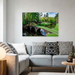 Elegant Golf Course Canvas Print: Stone Bridge Landscape Artwork,<b>WRAPPED</b> CANVAS - Product Image 3