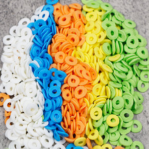 <span class=keywords><strong>Ruban</strong></span> de confettis en cercles creux espagnols solides, multicolores, halal, pour la décoration de gâteaux - Product Image 1