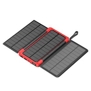 Batterie externe solaire à affichage numérique, grande capacité, pour camping en extérieur, charge rapide, charge sans fil - Product Image 4