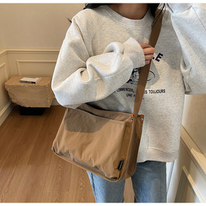 Bolso de mensajero diario de lona para mujer, sencillo y versátil, estilo coreano, clásico, de gran capacidad, cartero, <span class=keywords><strong>trabajo</strong></span>, ocio, bolso de hombro - Product Image 6