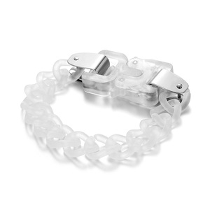 ALYX 9SM gelang akrilik transparan, Kalung rantai modis gesper angin fungsional untuk industri 1017 - Product Image 5