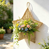 Panier mural suspendu en osier tressé à la main, écologique et durable, pour plantes et rangement, marque Artisans, style Ferme, pour la maison et le jardin