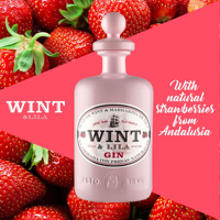 Ginebra con Sabor a Fresa WINT&LILA Hecha en España, Licor de Ginebra al por Mayor, Bebida Espirituosa de Frutas para Cócteles, Ginebra Rosa 700ml
