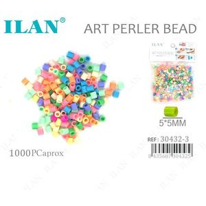 Cuentas de Perler Ilan Art de 5x5 mm, aproximadamente 1000 piezas, cuentas para manualidades para niños y adultos - Product Image 1