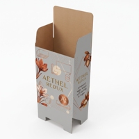 Cosmétiques de luxe, soins de la peau, logo personnalisé, estampage à chaud, boîte pliable en carton ondulé, emballage imprimé pour présentation
