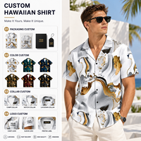 Chemise Hawaïenne Homme Personnalisée OEM ODM Imprimée Intégralement Manches Courtes Boutonnée Premium Décontractée Été Plage Vacances Vente en Gros
