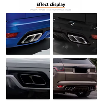 Embout d'échappement de voiture DEX pour Land Rover Range Rover 2018-2022 tuyau de silencieux d'échappement Quad en acier inoxydable SVR buse d'échappement carrée