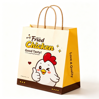 Boîte à poulet frit en papier kraft jetable avec logo personnalisé, emballage alimentaire à emporter pour nuggets, collations, frites