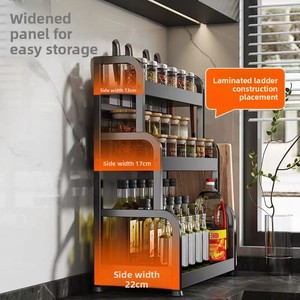 Estante de cocina de acero inoxidable para condimentos y cuchillos - Product Image 4