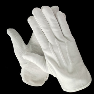Etiqueta blanca de alta calidad Agarre Punto de PVC Dedo completo Antideslizante Protector Mano Trabajo Taller Guantes funerarios formales - Product Image 5