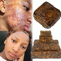 Savon noir africain authentique 100% pur, beurre de karité, élimination de l'acné et des taches brunes, peau lisse, savons pour le visage, le corps et les cheveux, 100g